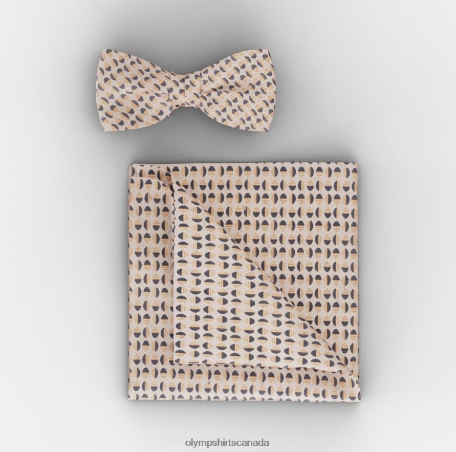OLYMP Bow Tie / Pocket Square Set Apricot H2P42H2655 Accessories