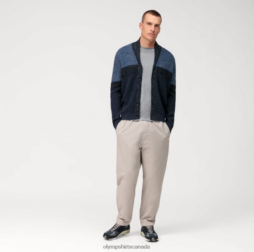 OLYMP Casual Knitwear Cardigan Marine H2P42H1935 Clothing