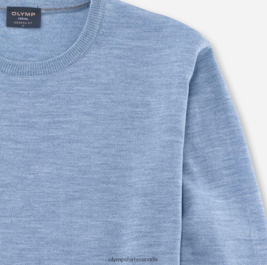 OLYMP Casual Knitwear Pullover Bleu H2P42H1809 Clothing