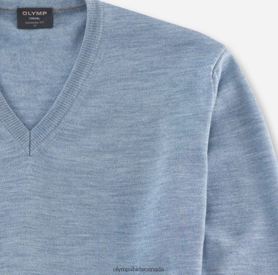 OLYMP Casual Knitwear Pullover Bleu H2P42H1824 Clothing