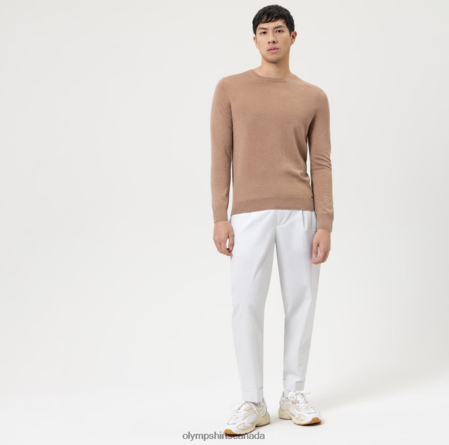 OLYMP Casual Knitwear Pullover Camel H2P42H1861 Clothing