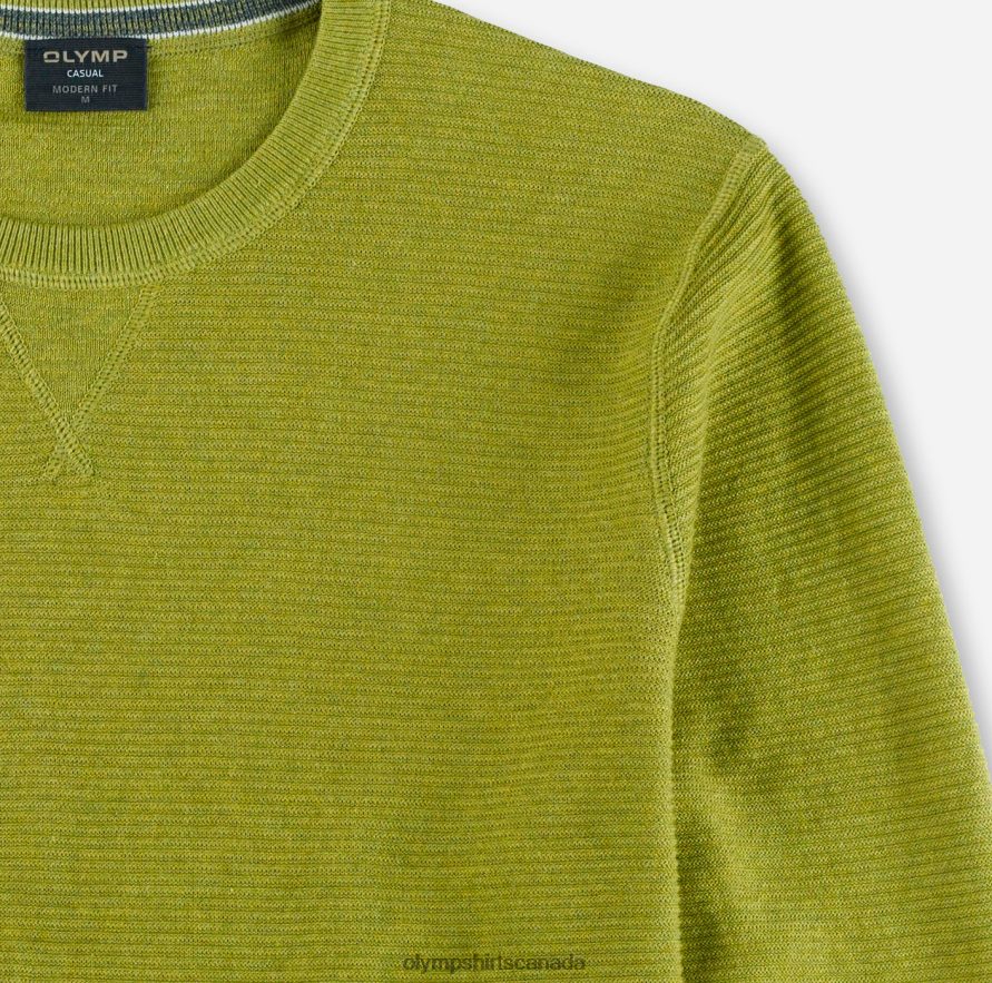 OLYMP Casual Knitwear Pullover Lime H2P42H1776 Clothing