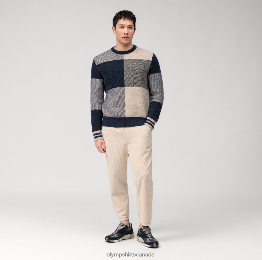OLYMP Casual Knitwear Pullover Marine H2P42H1768 Clothing