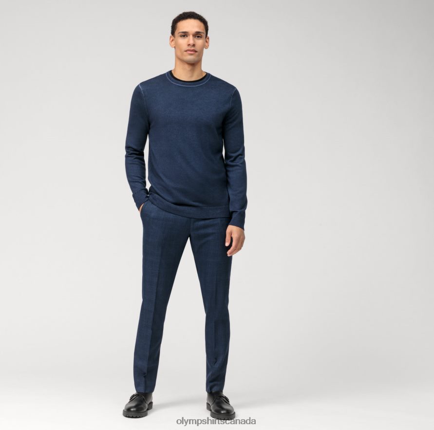 OLYMP Casual Knitwear Pullover Marine H2P42H1769 Clothing