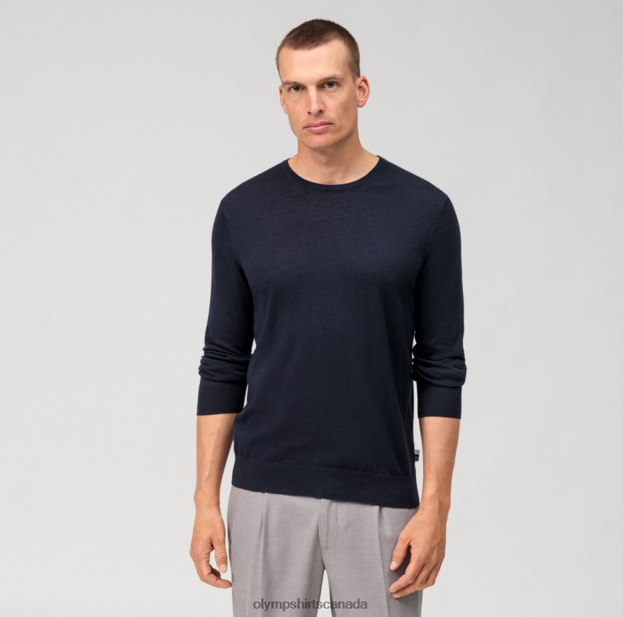 OLYMP Casual Knitwear Pullover Marine H2P42H1790 Clothing