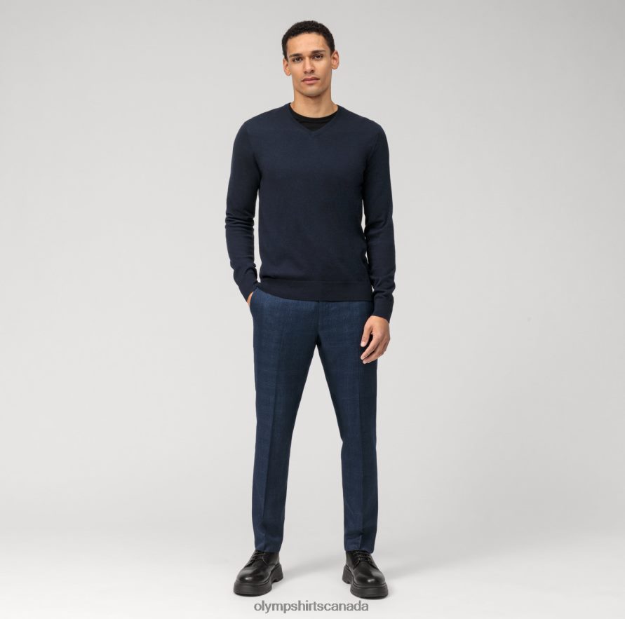 OLYMP Casual Knitwear Pullover Marine H2P42H1794 Clothing