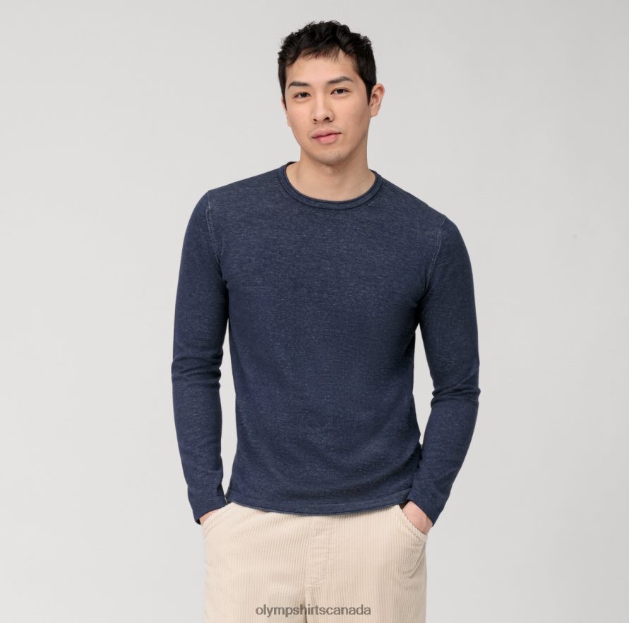 OLYMP Casual Knitwear Pullover Marine H2P42H1797 Clothing
