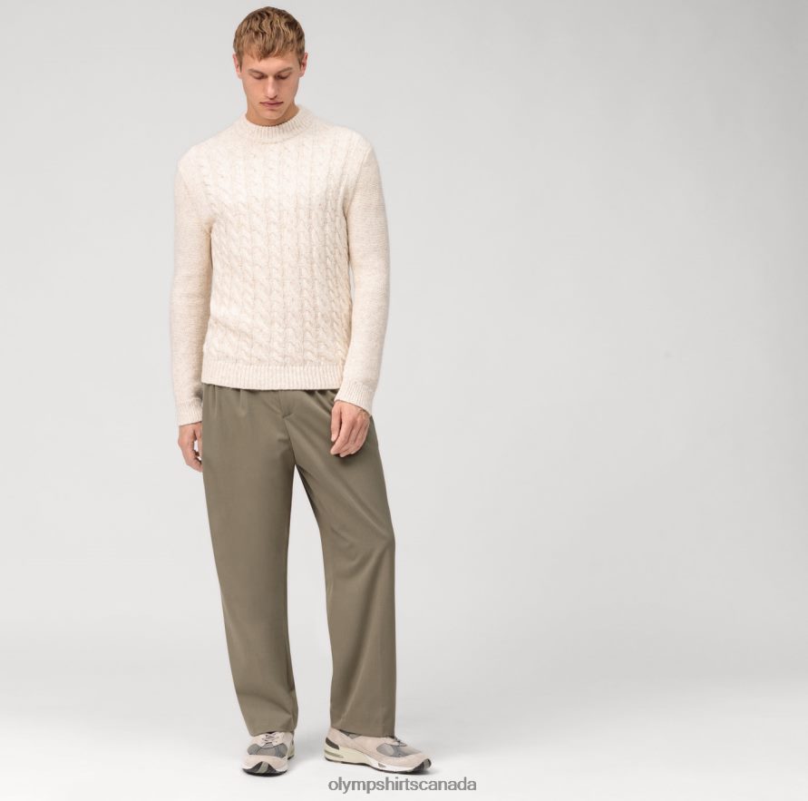 OLYMP Casual Knitwear Pullover Off White H2P42H1770 Clothing