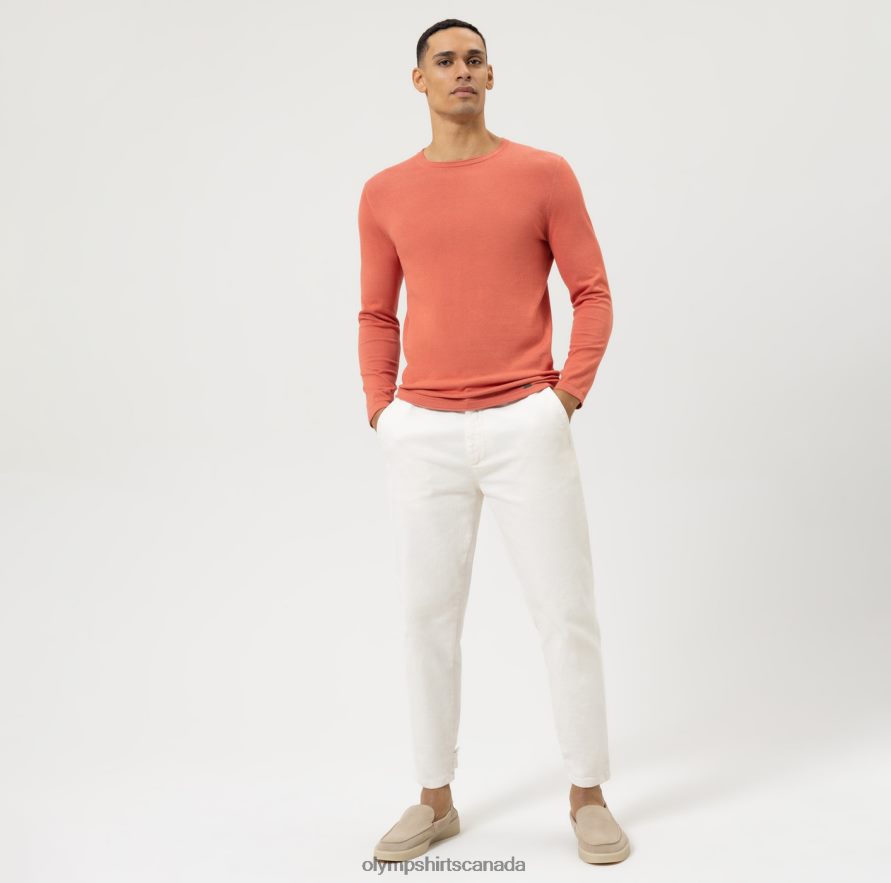 OLYMP Casual Knitwear Pullover Red H2P42H1835 Clothing