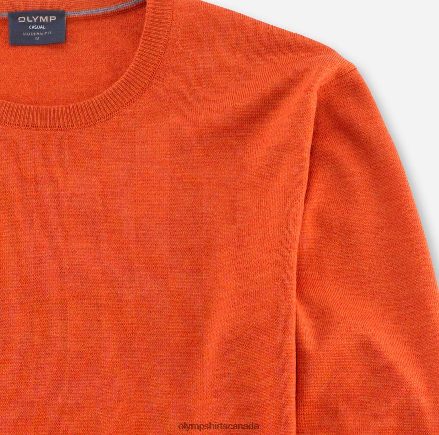 OLYMP Casual Knitwear Pullover Rust H2P42H1874 Clothing