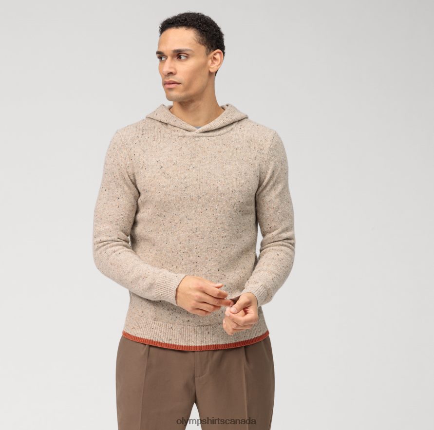 OLYMP Casual Knitwear Sweatshirt Beige H2P42H1906 Clothing