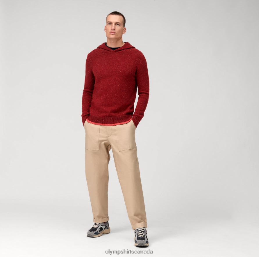 OLYMP Casual Knitwear Sweatshirt Bordeaux H2P42H1912 Clothing