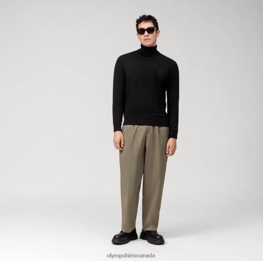 OLYMP Casual Knitwear Turtleneck Black H2P42H1894 Clothing