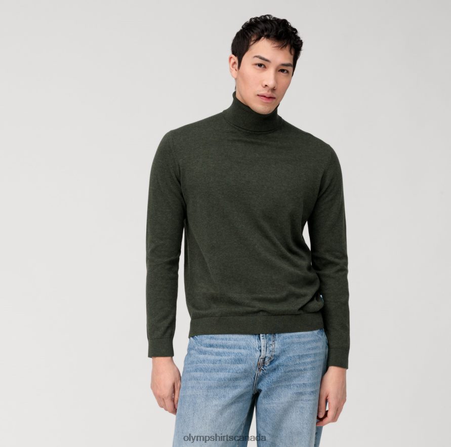 OLYMP Casual Knitwear Turtleneck Dark Green H2P42H1893 Clothing