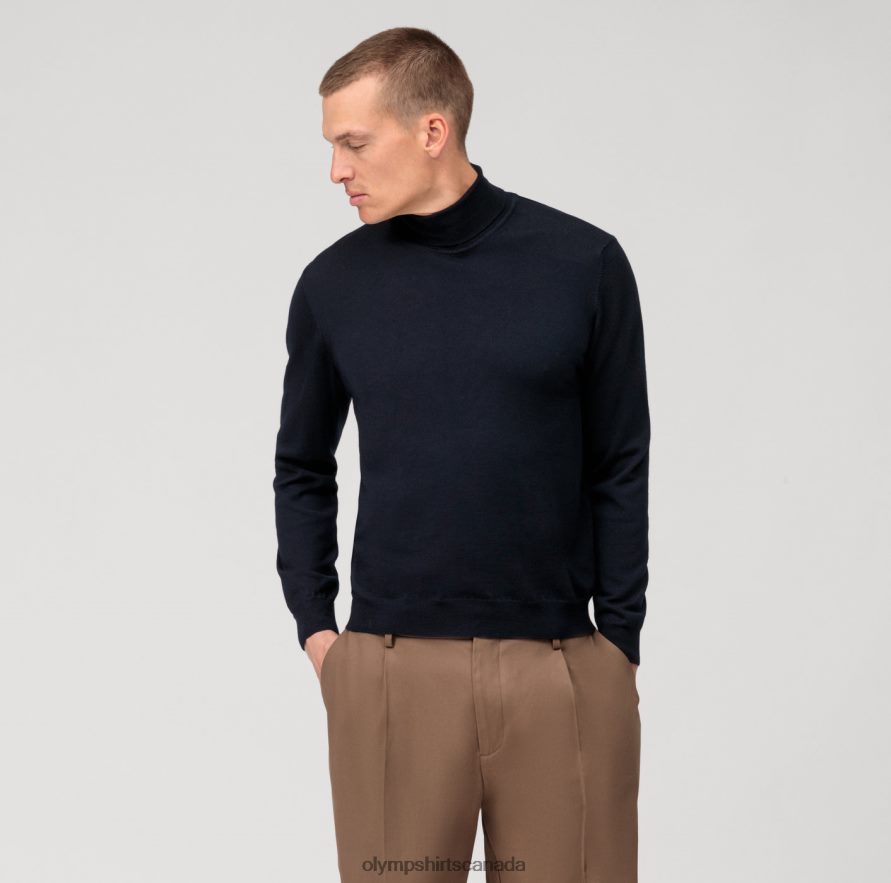 OLYMP Casual Knitwear Turtleneck Marine H2P42H1885 Clothing