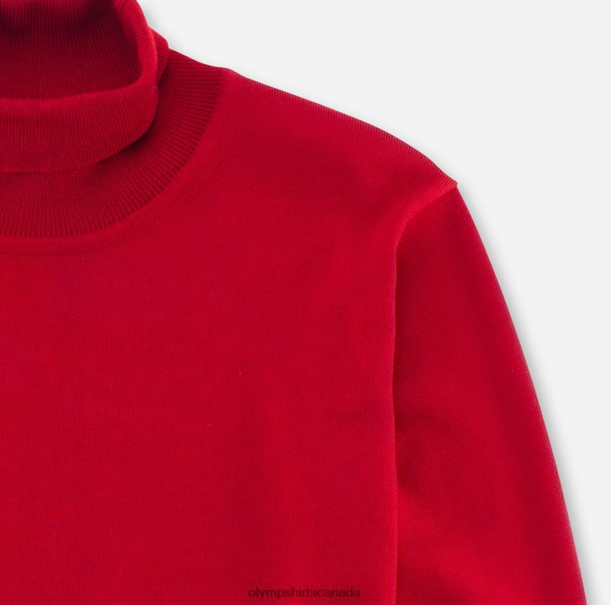 OLYMP Casual Knitwear Turtleneck Red H2P42H1898 Clothing
