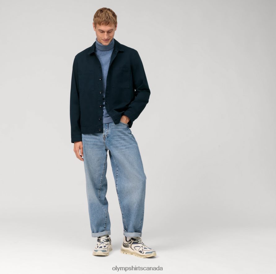 OLYMP Casual Knitwear Turtleneck Smoke Blue H2P42H1886 Clothing