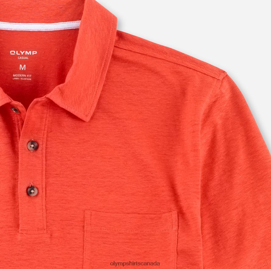 OLYMP Casual Modern Fit Polo Brick Red H2P42H2136 Clothing