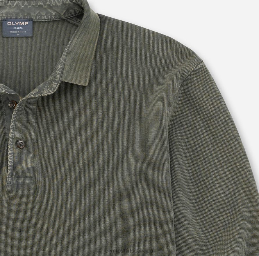OLYMP Casual Modern Fit Polo Dark Green H2P42H2183 Clothing