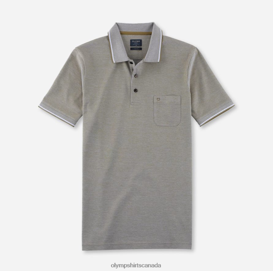 OLYMP Casual Modern Fit Polo Khaki H2P42H2079 Clothing
