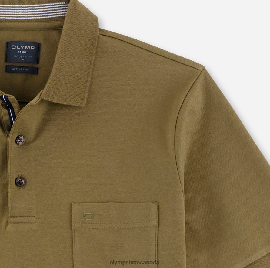 OLYMP Casual Modern Fit Polo Khaki H2P42H2090 Clothing