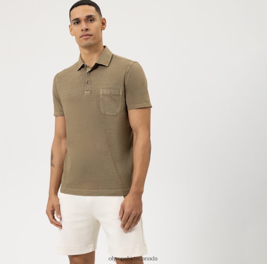 OLYMP Casual Modern Fit Polo Khaki H2P42H2118 Clothing