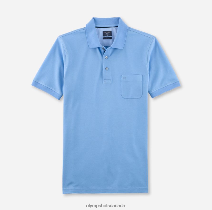 OLYMP Casual Modern Fit Polo Light Blue H2P42H2077 Clothing