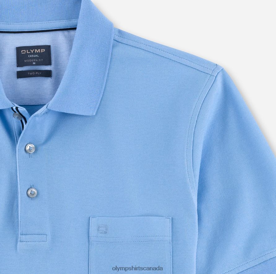 OLYMP Casual Modern Fit Polo Light Blue H2P42H2077 Clothing
