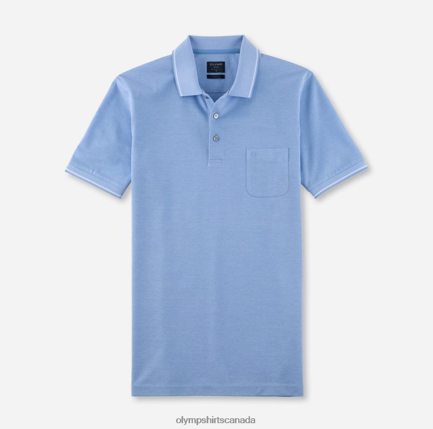 OLYMP Casual Modern Fit Polo Light Blue H2P42H2093 Clothing