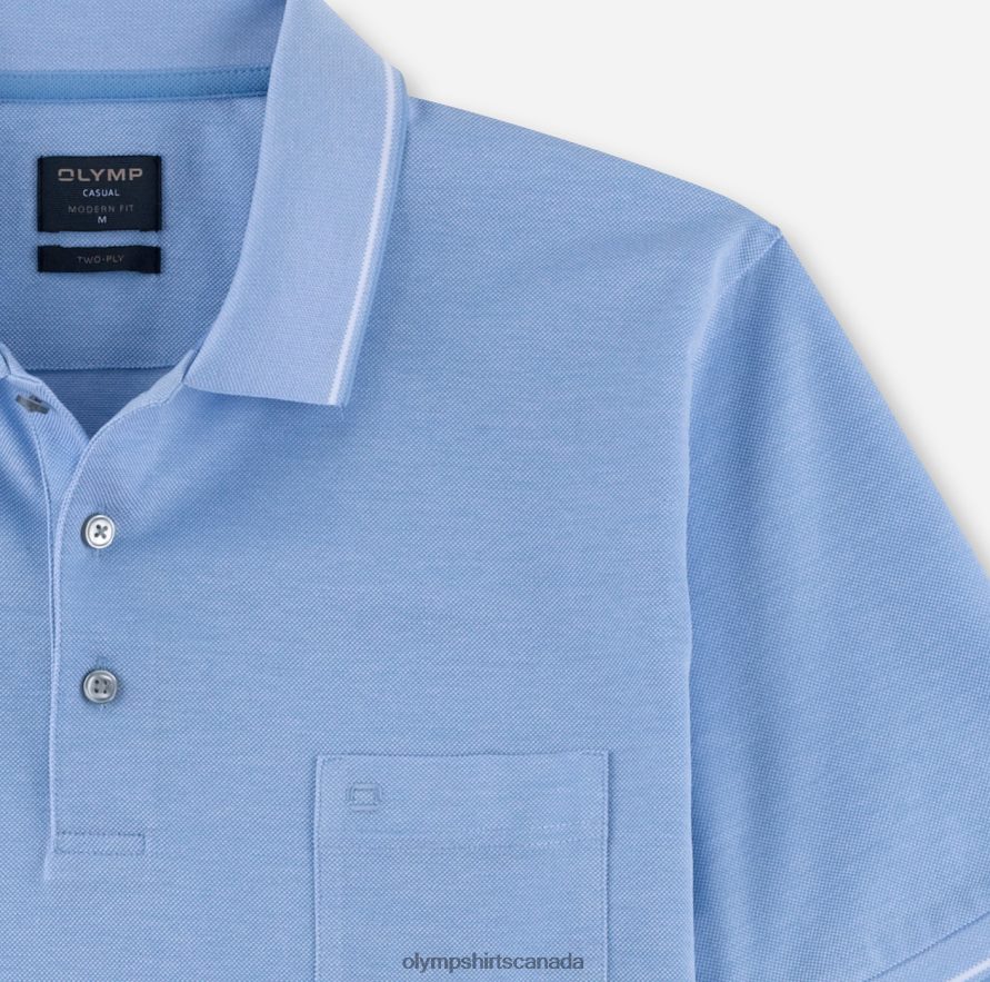 OLYMP Casual Modern Fit Polo Light Blue H2P42H2093 Clothing