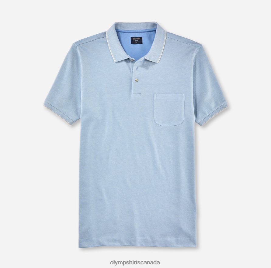 OLYMP Casual Modern Fit Polo Light Blue H2P42H2095 Clothing