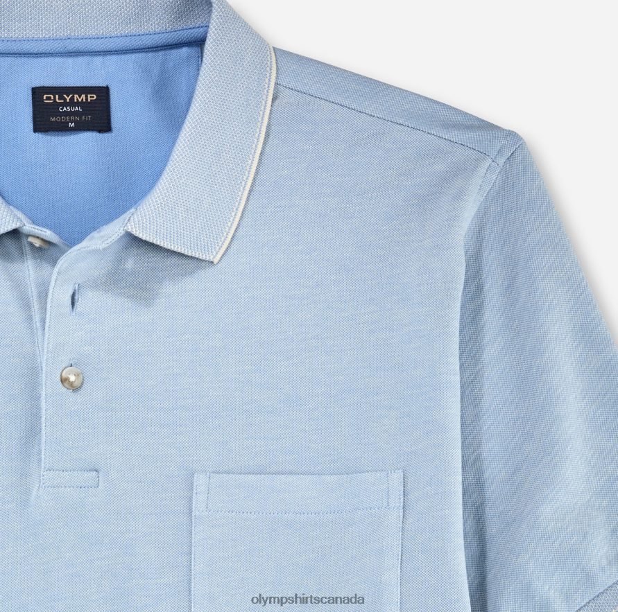 OLYMP Casual Modern Fit Polo Light Blue H2P42H2095 Clothing