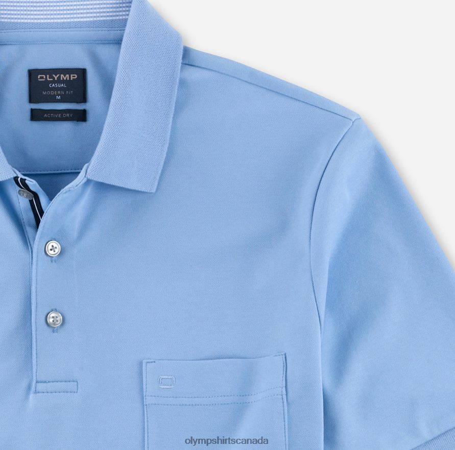 OLYMP Casual Modern Fit Polo Light Blue H2P42H2098 Clothing