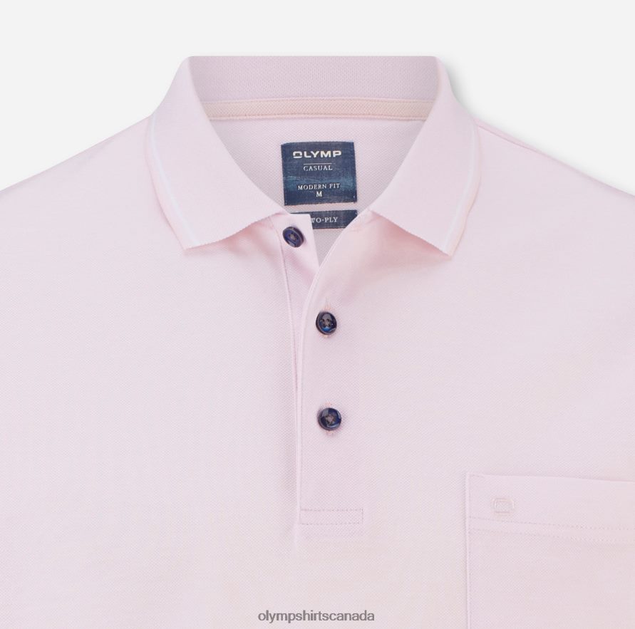 OLYMP Casual Modern Fit Polo Light Rose H2P42H2181 Clothing
