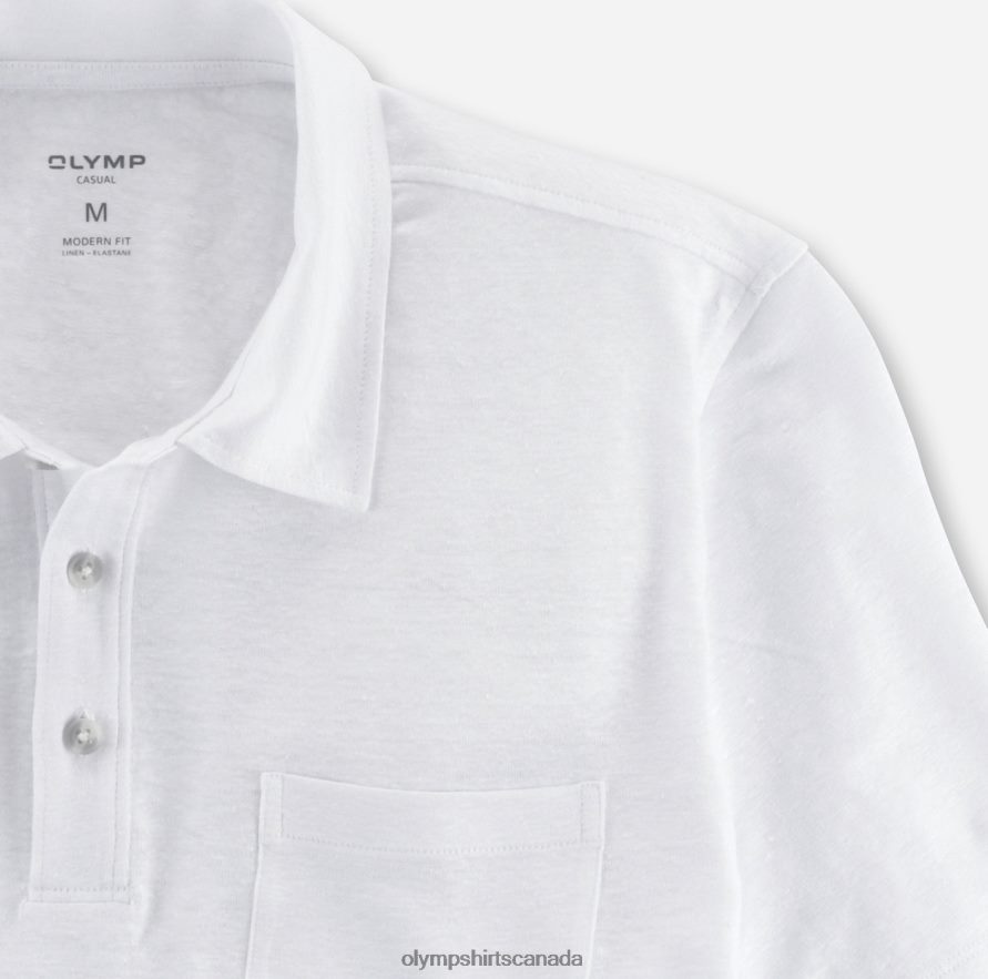 OLYMP Casual Modern Fit Polo Off White H2P42H2130 Clothing