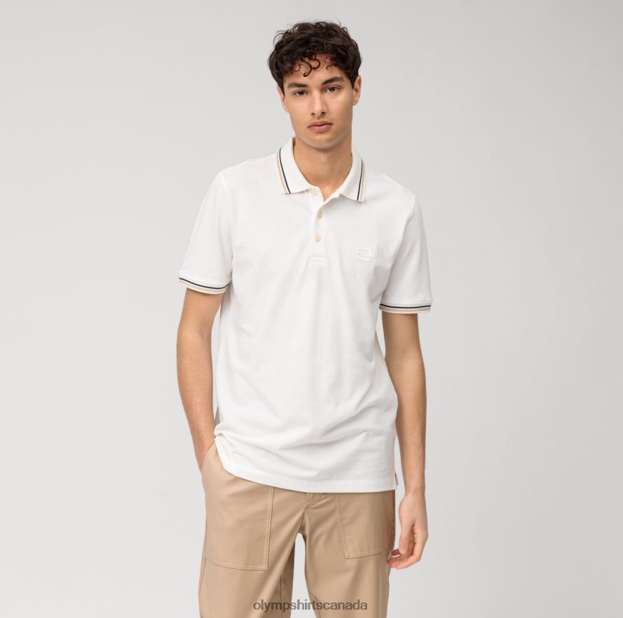 OLYMP Casual Modern Fit Polo Off White H2P42H2145 Clothing