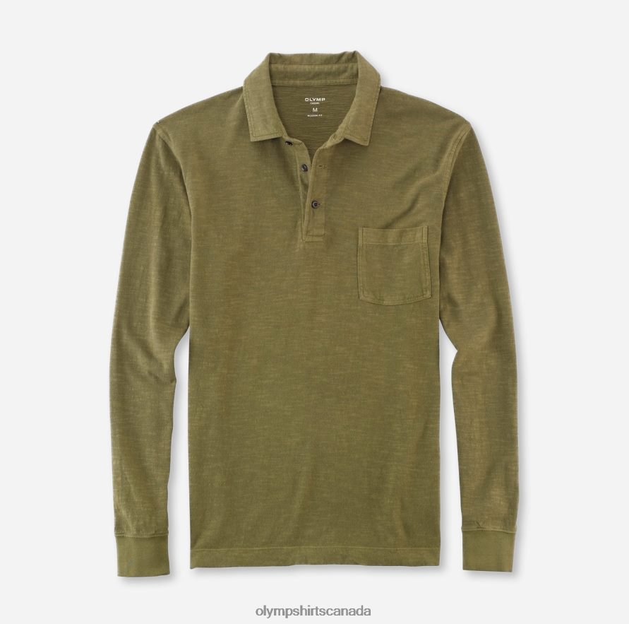 OLYMP Casual Modern Fit Polo Olive H2P42H2137 Clothing