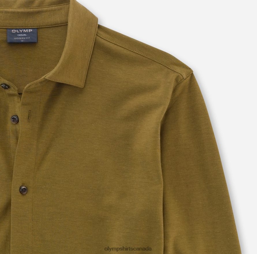 OLYMP Casual Modern Fit Polo Olive H2P42H2141 Clothing