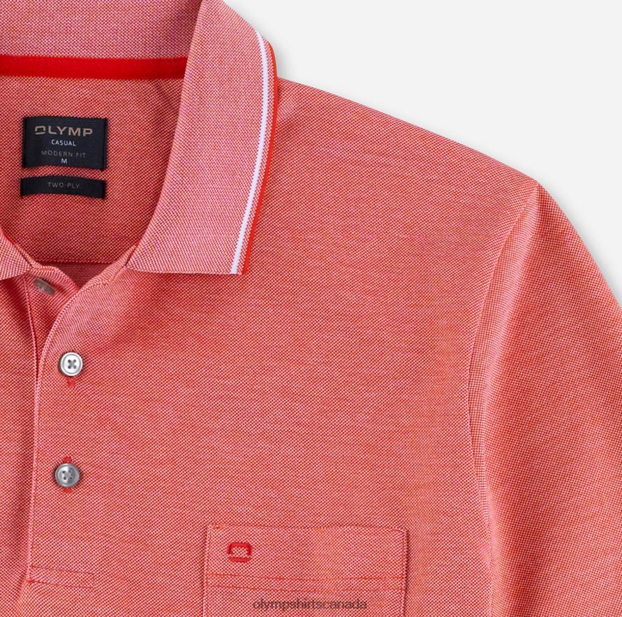 OLYMP Casual Modern Fit Polo Rust H2P42H2085 Clothing