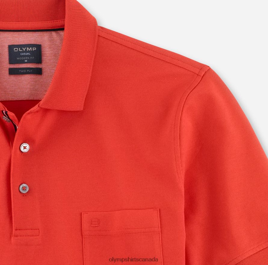 OLYMP Casual Modern Fit Polo Rust H2P42H2086 Clothing