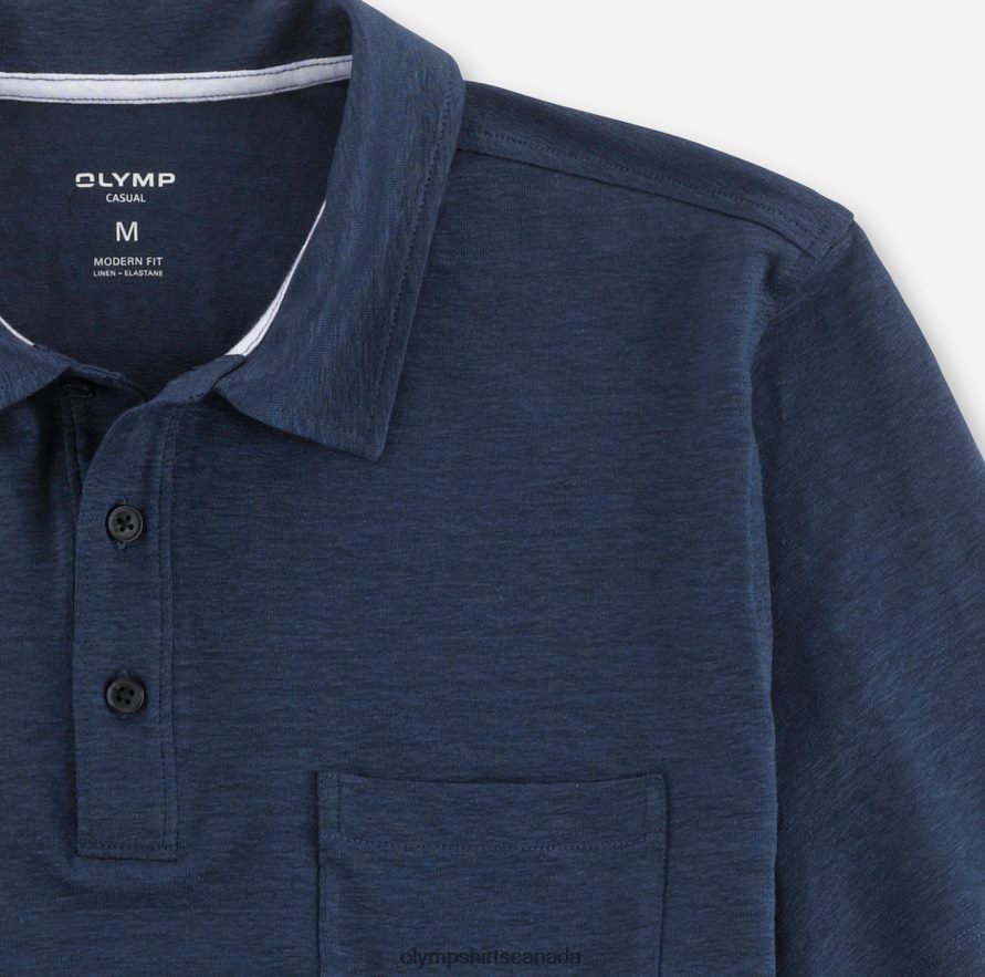 OLYMP Casual Modern Fit Polo Smoke Blue H2P42H2091 Clothing