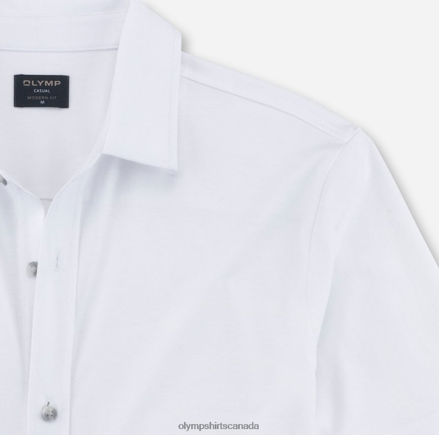 OLYMP Casual Modern Fit Polo White H2P42H2170 Clothing