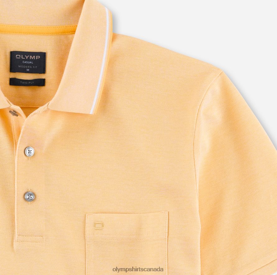 OLYMP Casual Modern Fit Polo Yellow H2P42H2179 Clothing