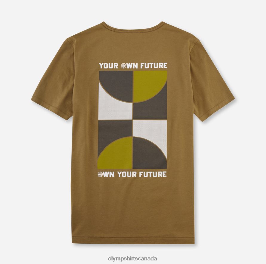 OLYMP Casual Modern Fit T-Shirt Khaki H2P42H2001 Clothing