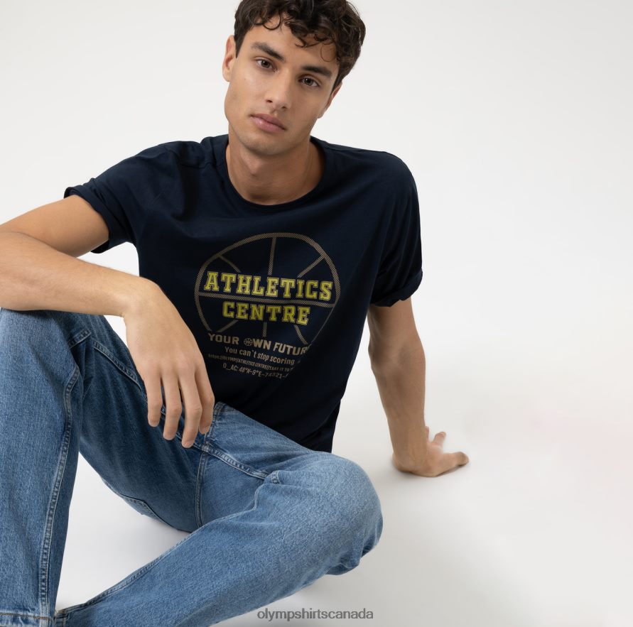 OLYMP Casual Modern Fit T-Shirt Marine H2P42H2013 Clothing