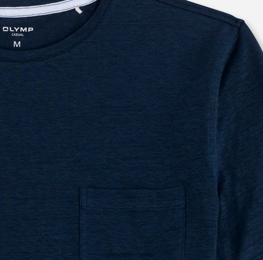 OLYMP Casual Modern Fit T-Shirt Smoke Blue H2P42H2050 Clothing