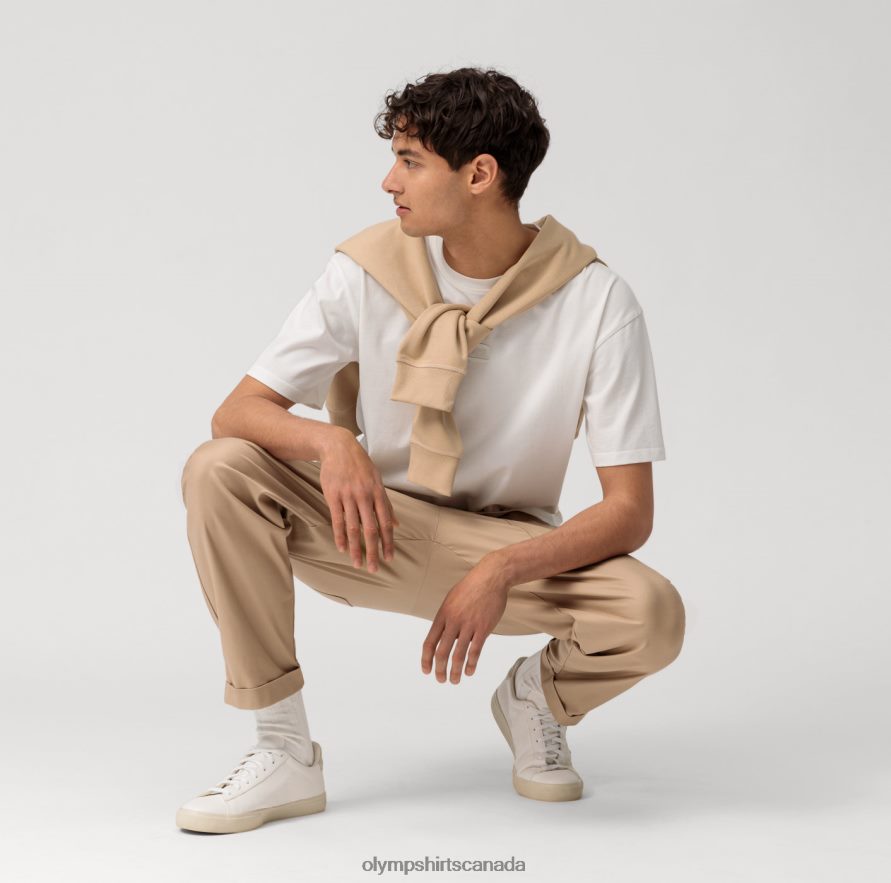 OLYMP Casual T-Shirt Off White H2P42H2046 Clothing