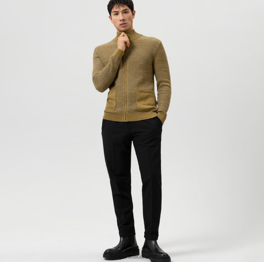 OLYMP Knitwear Modern Fit Cardigan Lime H2P42H1940 Clothing