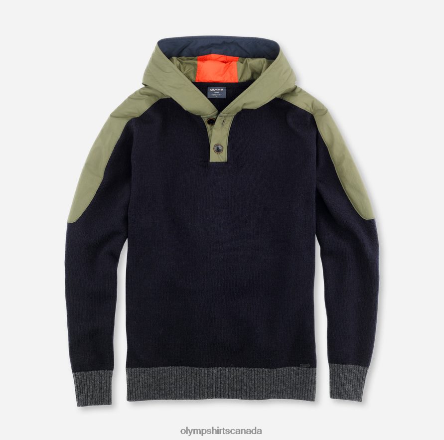 OLYMP Knitwear Modern Fit Pullover Marine H2P42H1850 Clothing