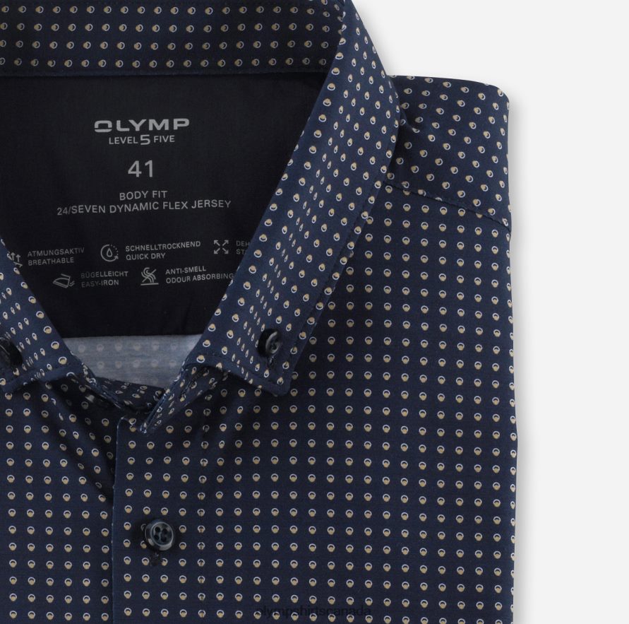 OLYMP Level Five 24/Seven Body Fit Business Shirt Button-Down Natural H2P42H577 Clothing